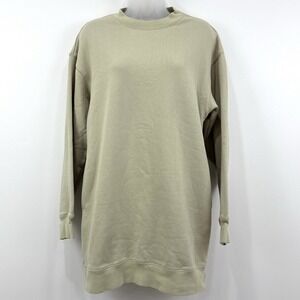 Alo Yoga Cityscape Sweatshirt Dress Womens XS Beige Athleisure Cozy Comfort